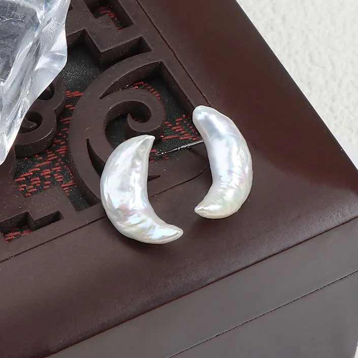 Moon & Star Baroque Pearl Earrings sold by Belle Juri product image thumbnail 5