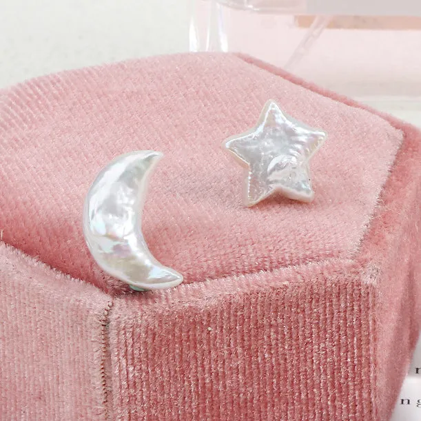 Moon & Star Baroque Pearl Earrings sold by Belle Juri product image thumbnail 4