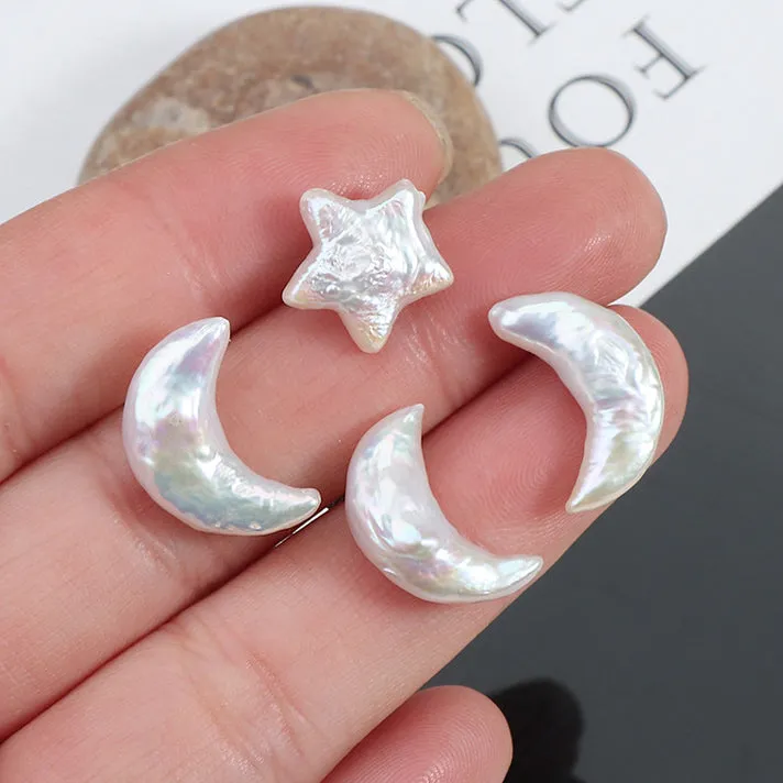 Moon & Star Baroque Pearl Earrings sold by Belle Juri product image thumbnail 3