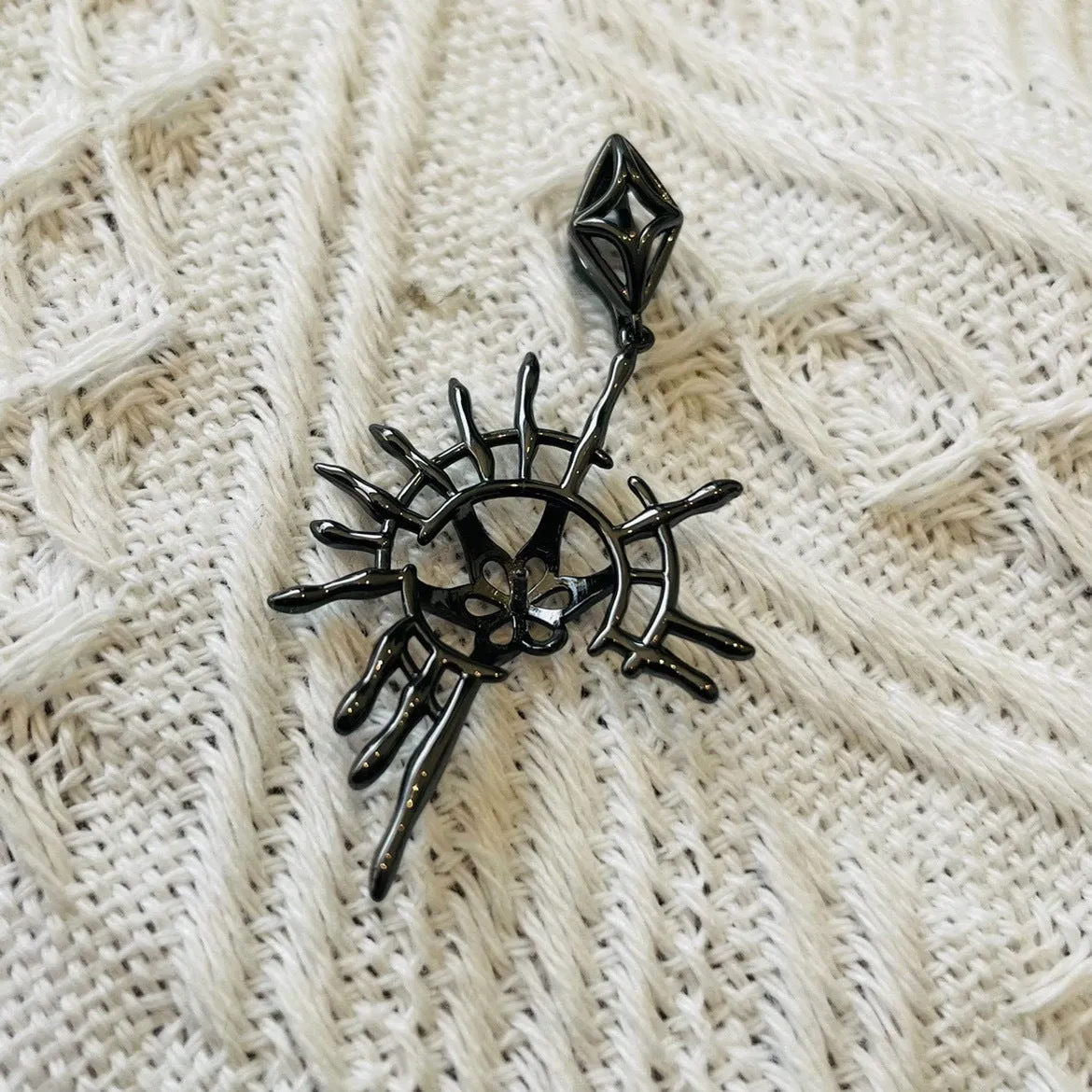 Gothic Sun God Black Tahitian Pearl Necklace sold by Belle Juri product image thumbnail 2