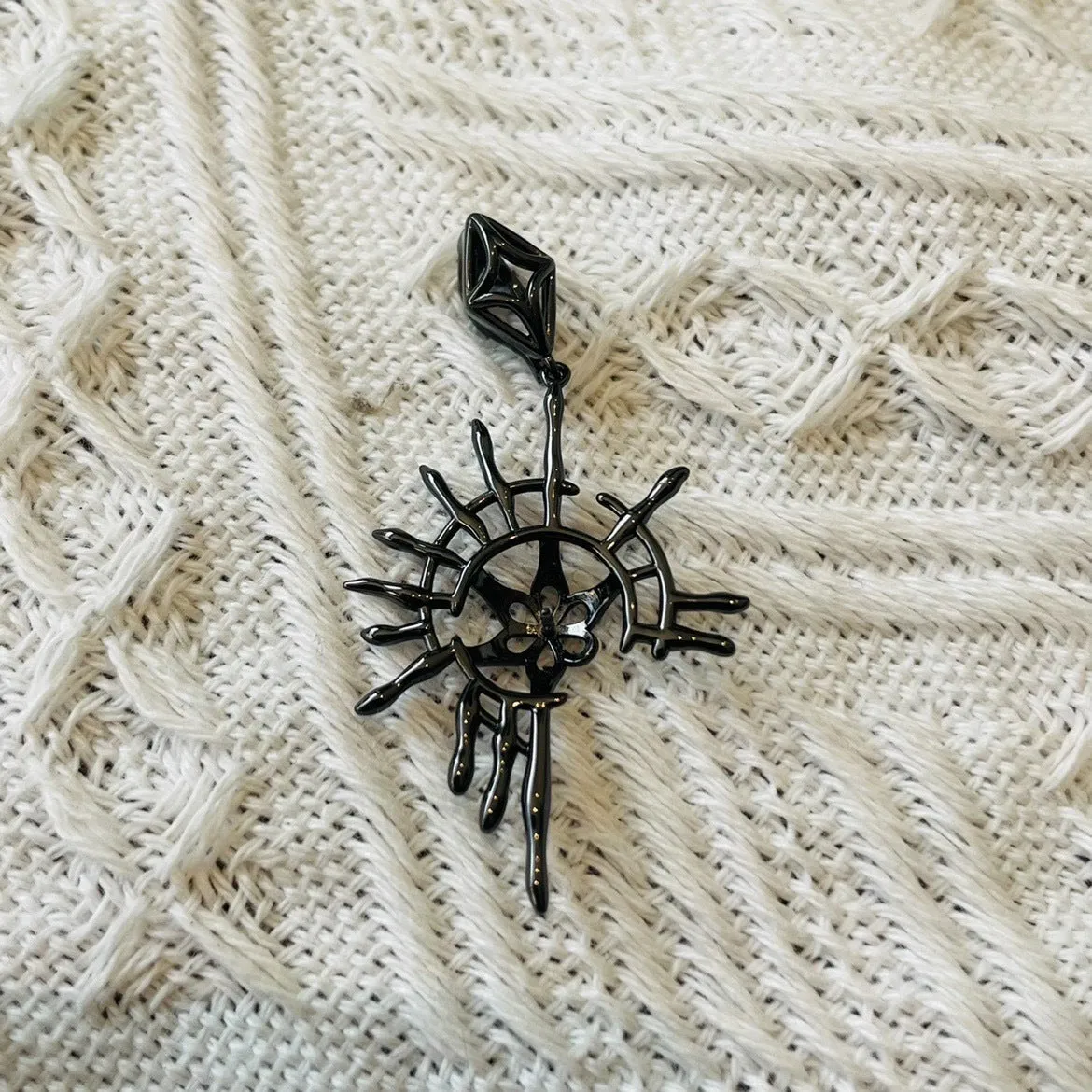 Gothic Sun God Black Tahitian Pearl Necklace sold by Belle Juri product image thumbnail 4