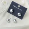 Grey Baroque Pearl Studs Earrings sold by Belle Juri