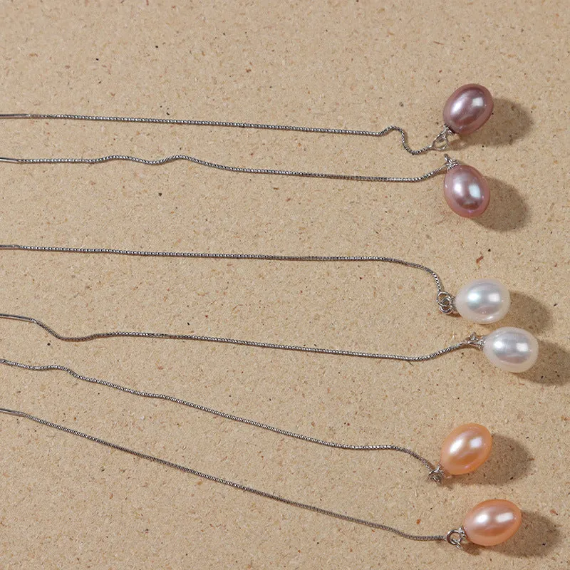 Ethereal Pearl Ear Threader Earrings sold by Belle Juri product image thumbnail 4