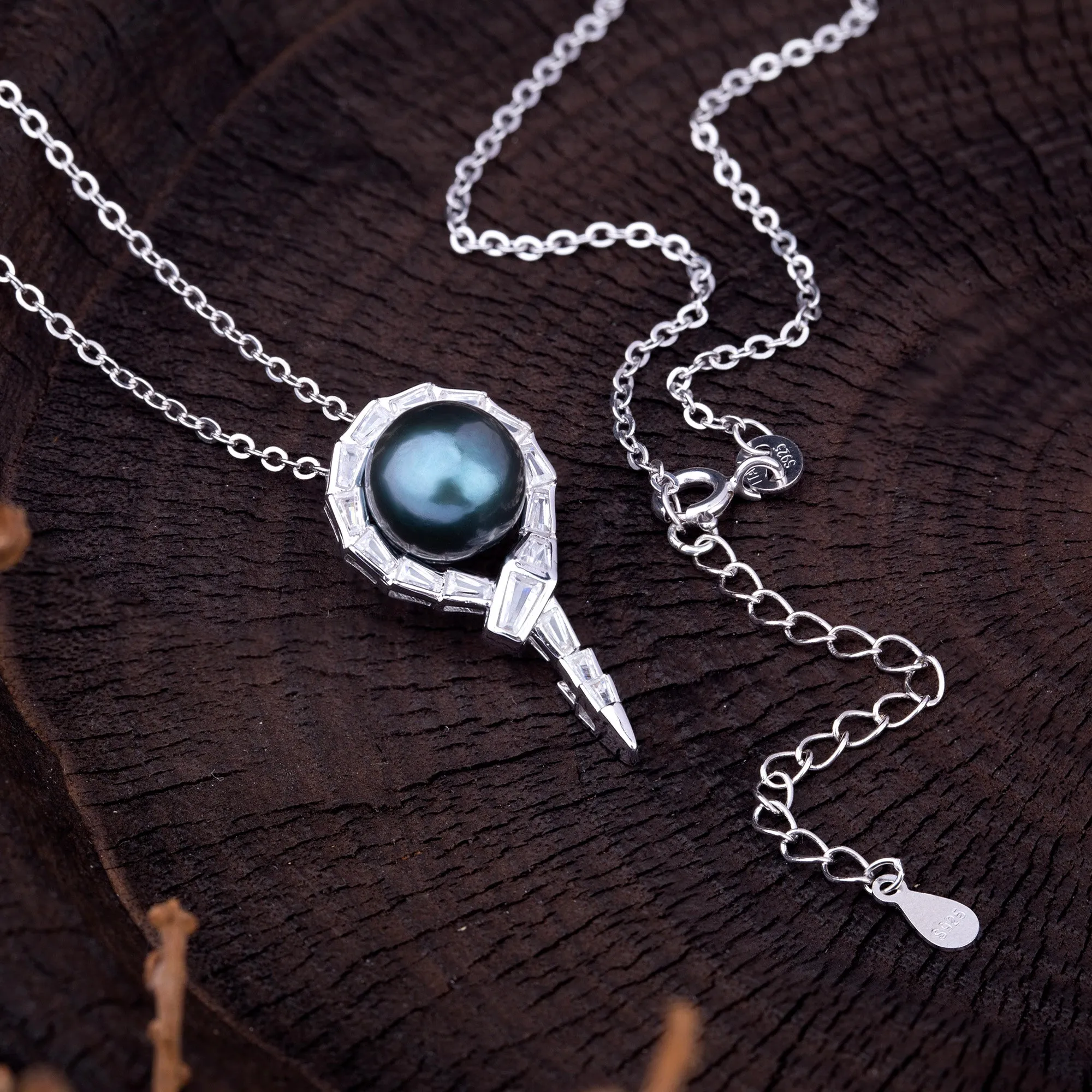 Coiled Snake Black Tahitian Pearl Necklece sold by Belle Juri product image thumbnail 5