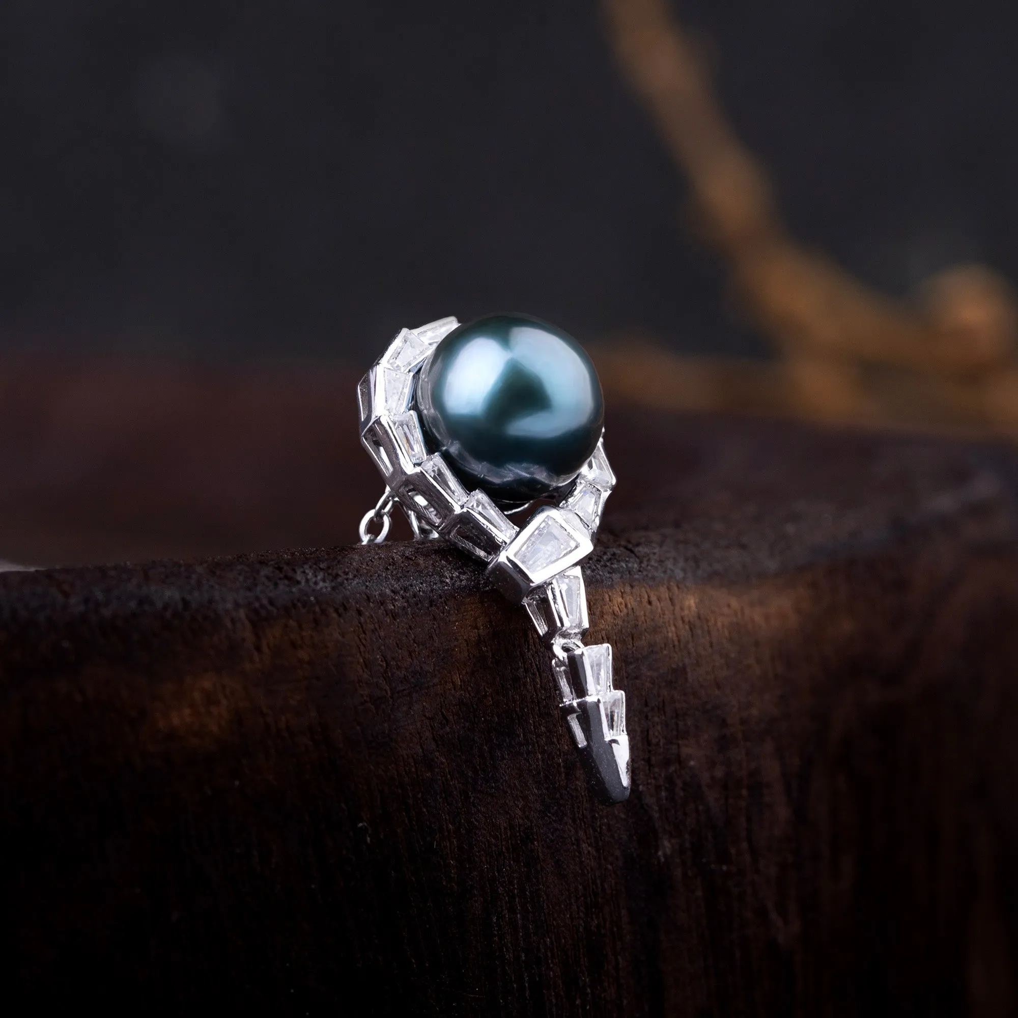 Coiled Snake Black Tahitian Pearl Necklece sold by Belle Juri product image thumbnail 2