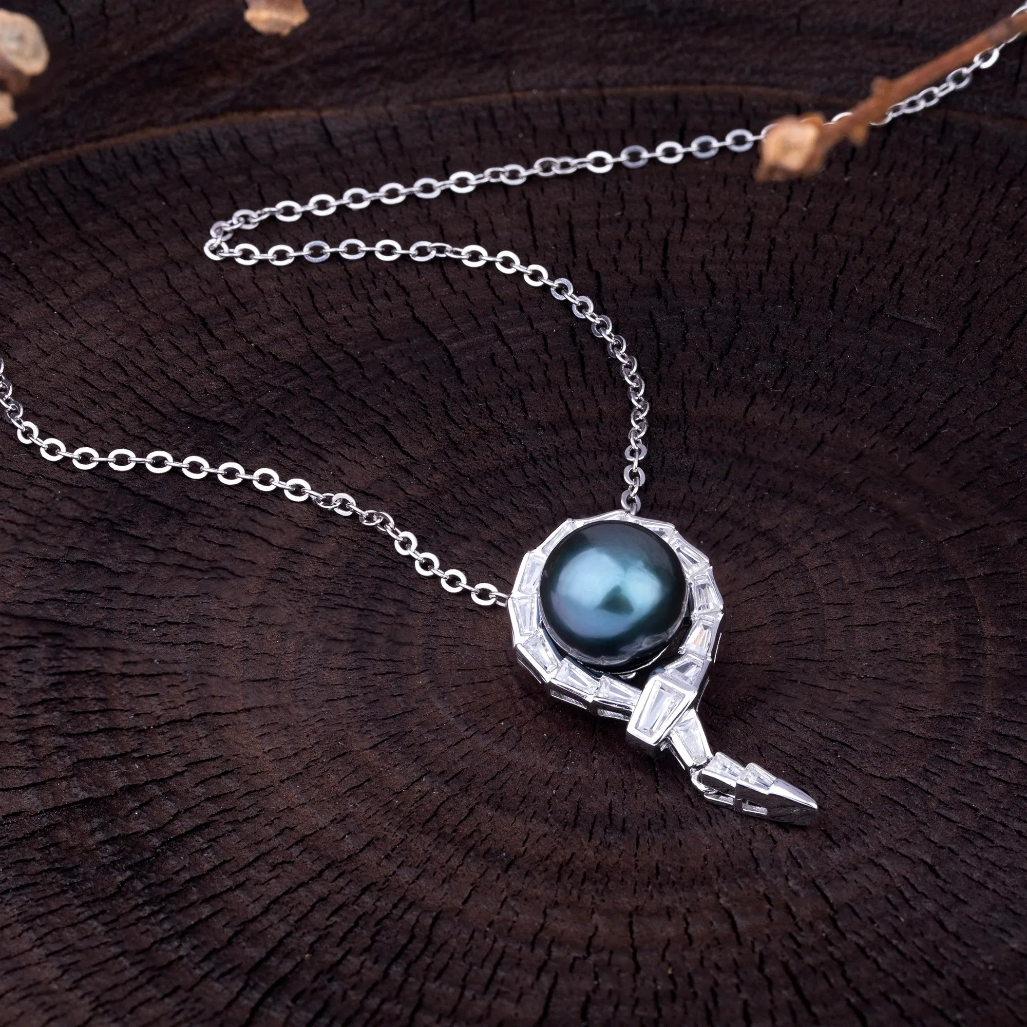 Coiled Snake Black Tahitian Pearl Necklece sold by Belle Juri product image thumbnail 4