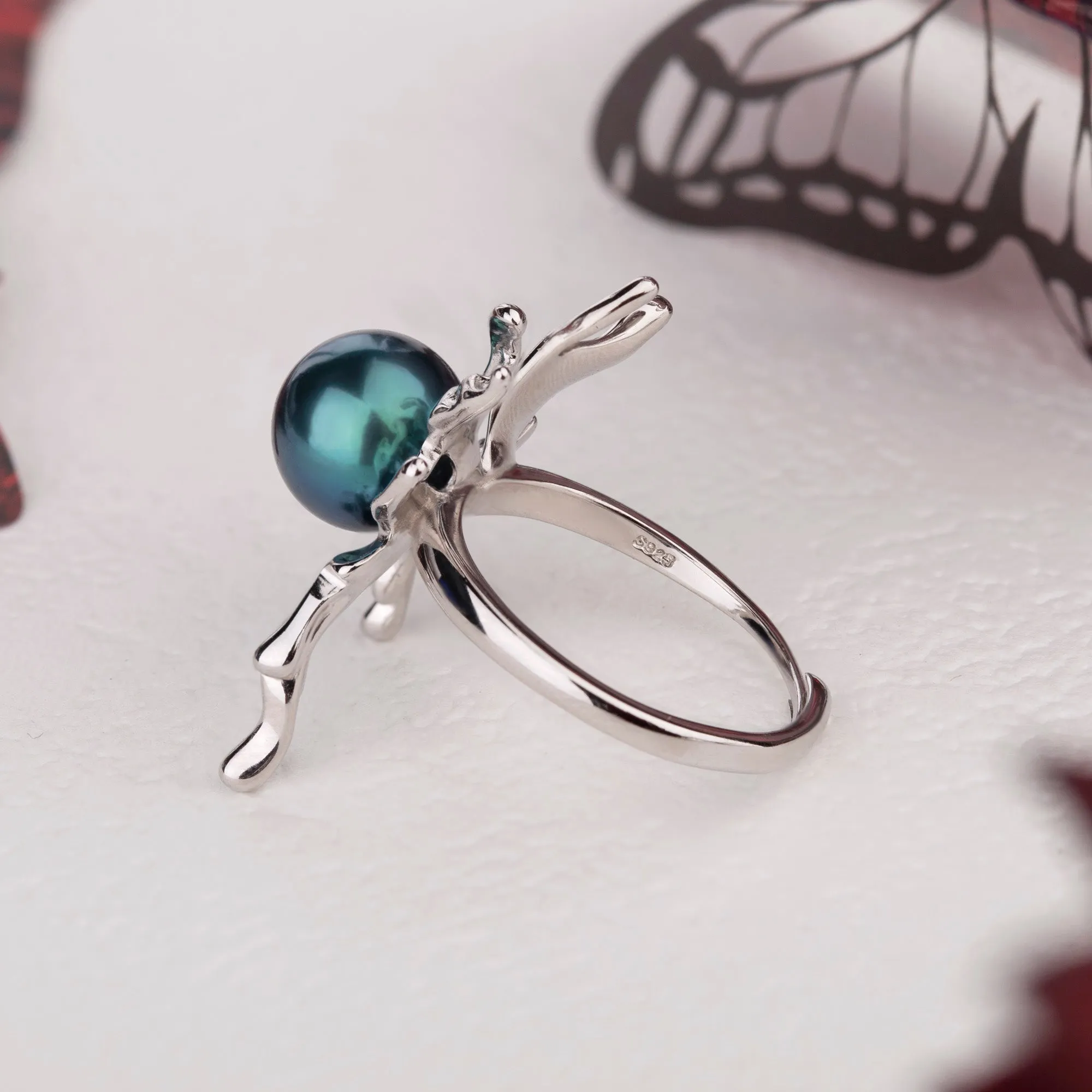 Tahitian Pearl Butterfly Wing Ring sold by Belle Juri product image thumbnail 4