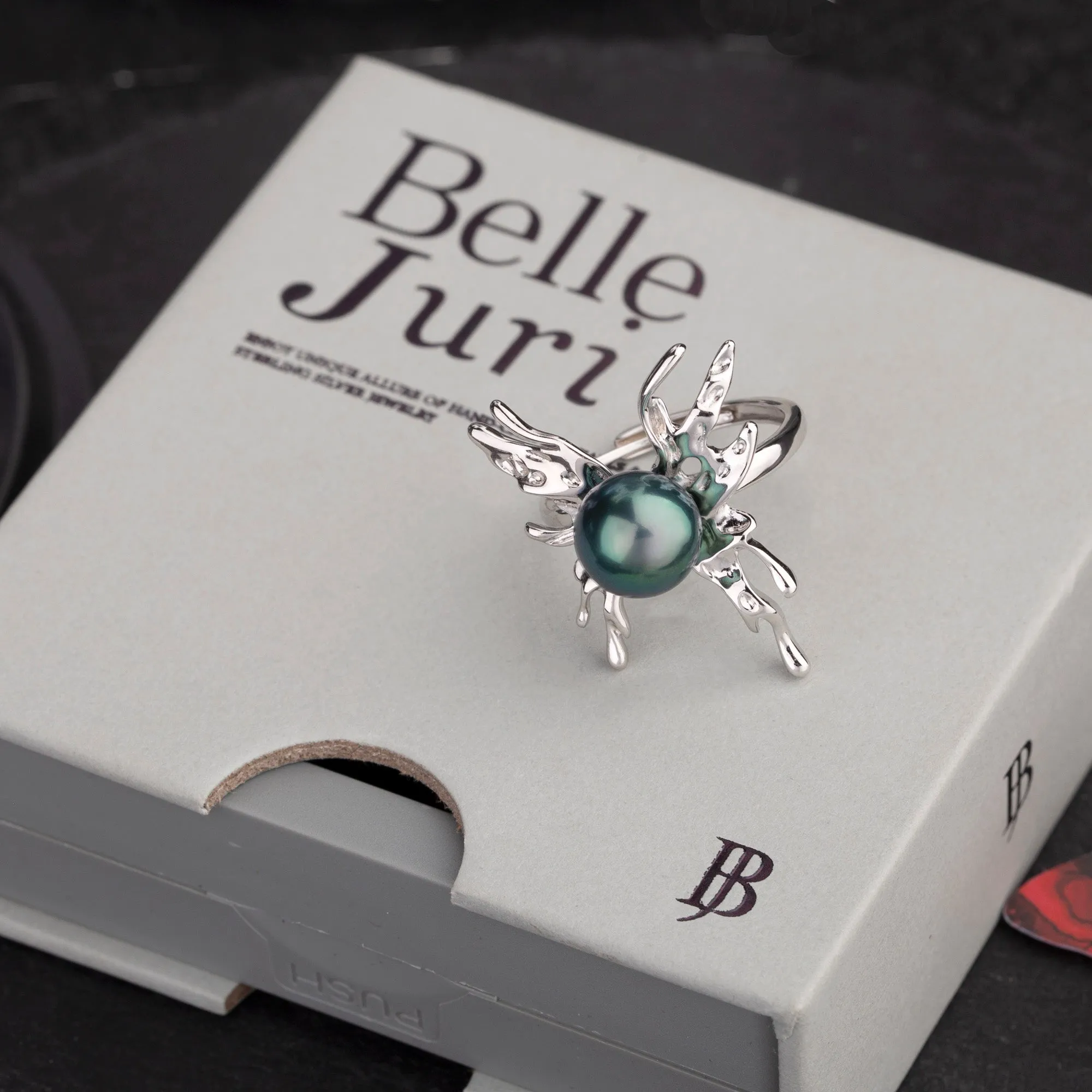 Tahitian Pearl Butterfly Wing Ring sold by Belle Juri product image thumbnail 3