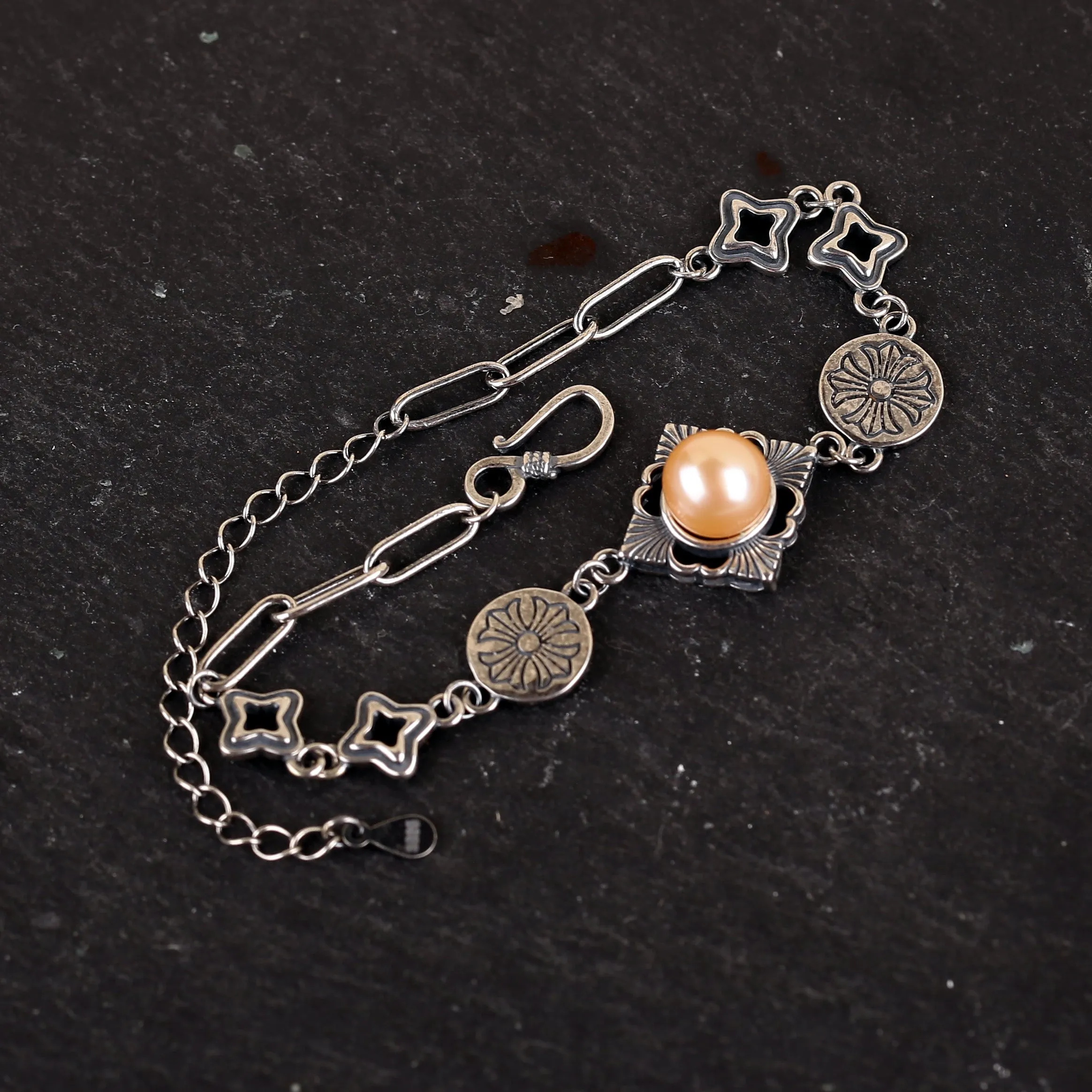 Chrome Heart Pearl Chain Bracelet sold by Belle Juri product image thumbnail 2