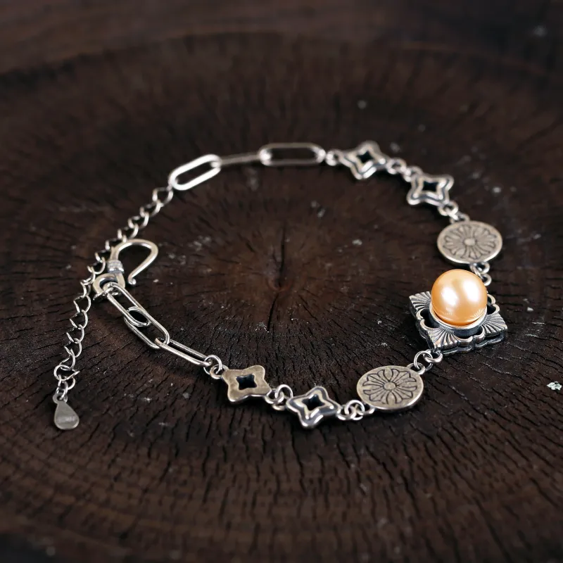 Chrome Heart Pearl Chain Bracelet made by Belle Juri