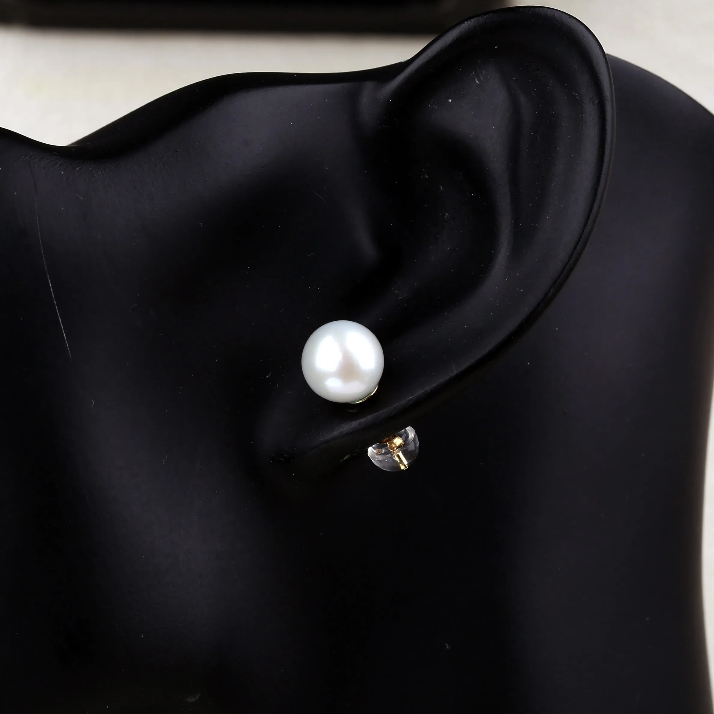 Minimalist Pearl Stud Earrings sold by Belle Juri product image thumbnail 2