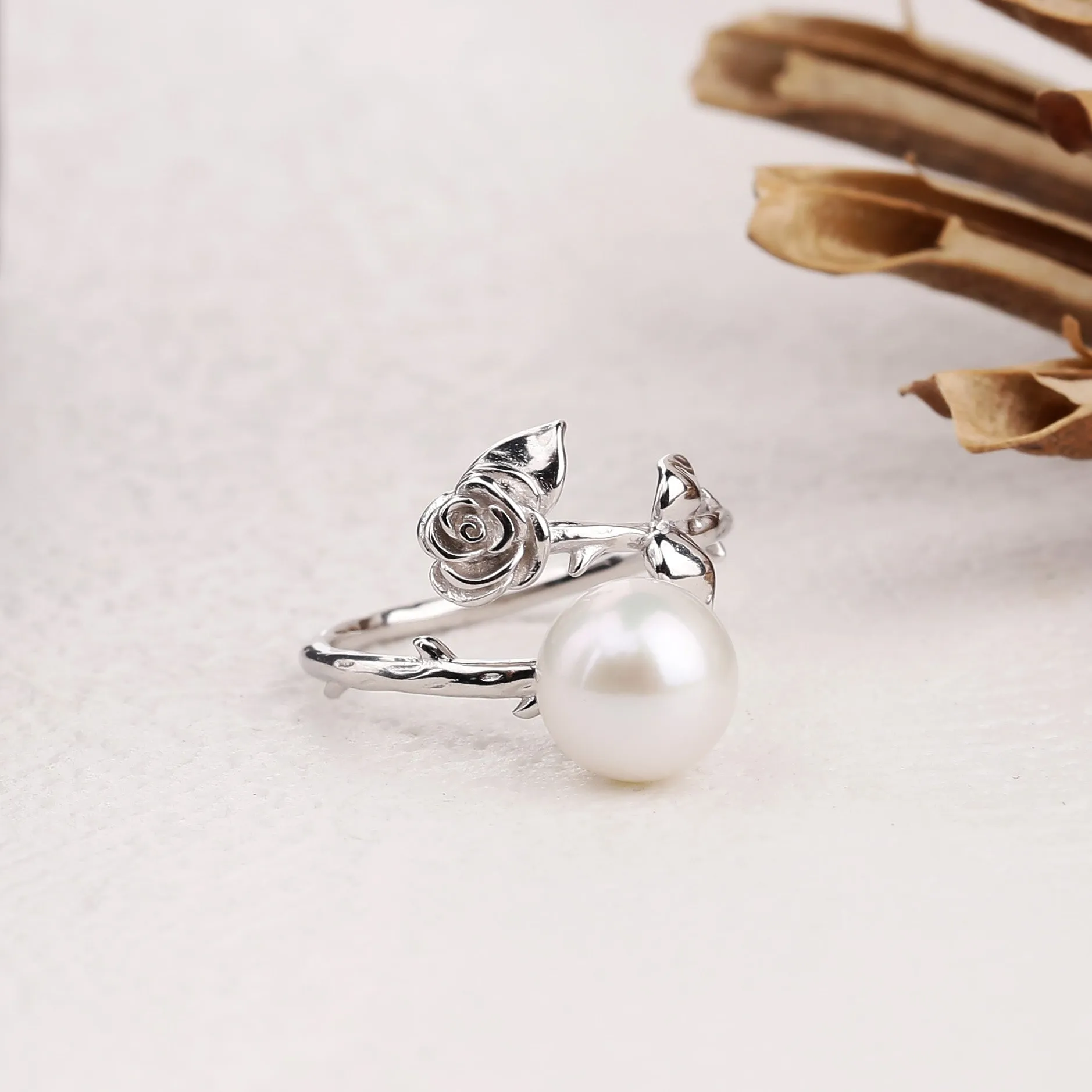Rose Pearl Ring sold by Belle Juri