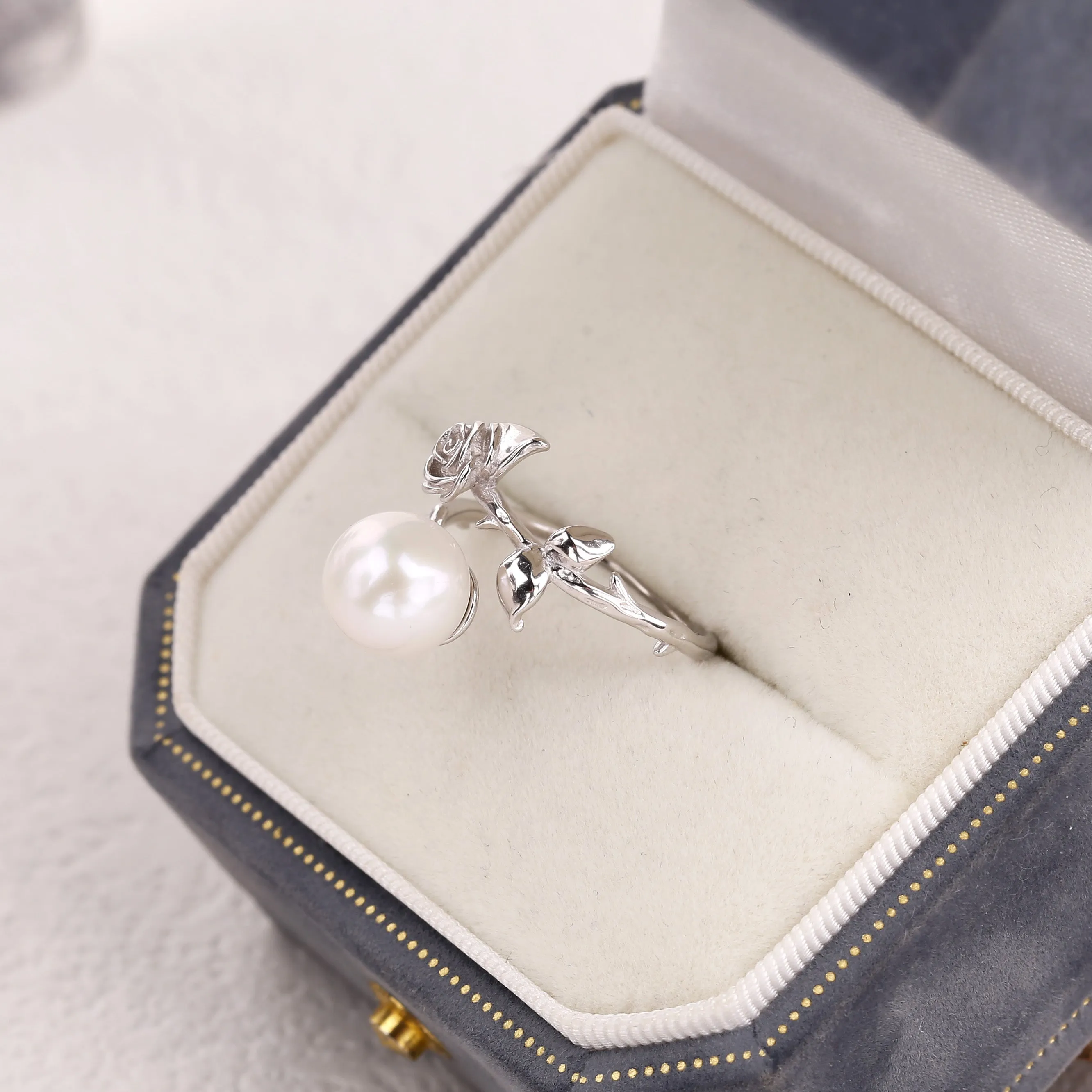 Rose Pearl Ring sold by Belle Juri product image thumbnail 4