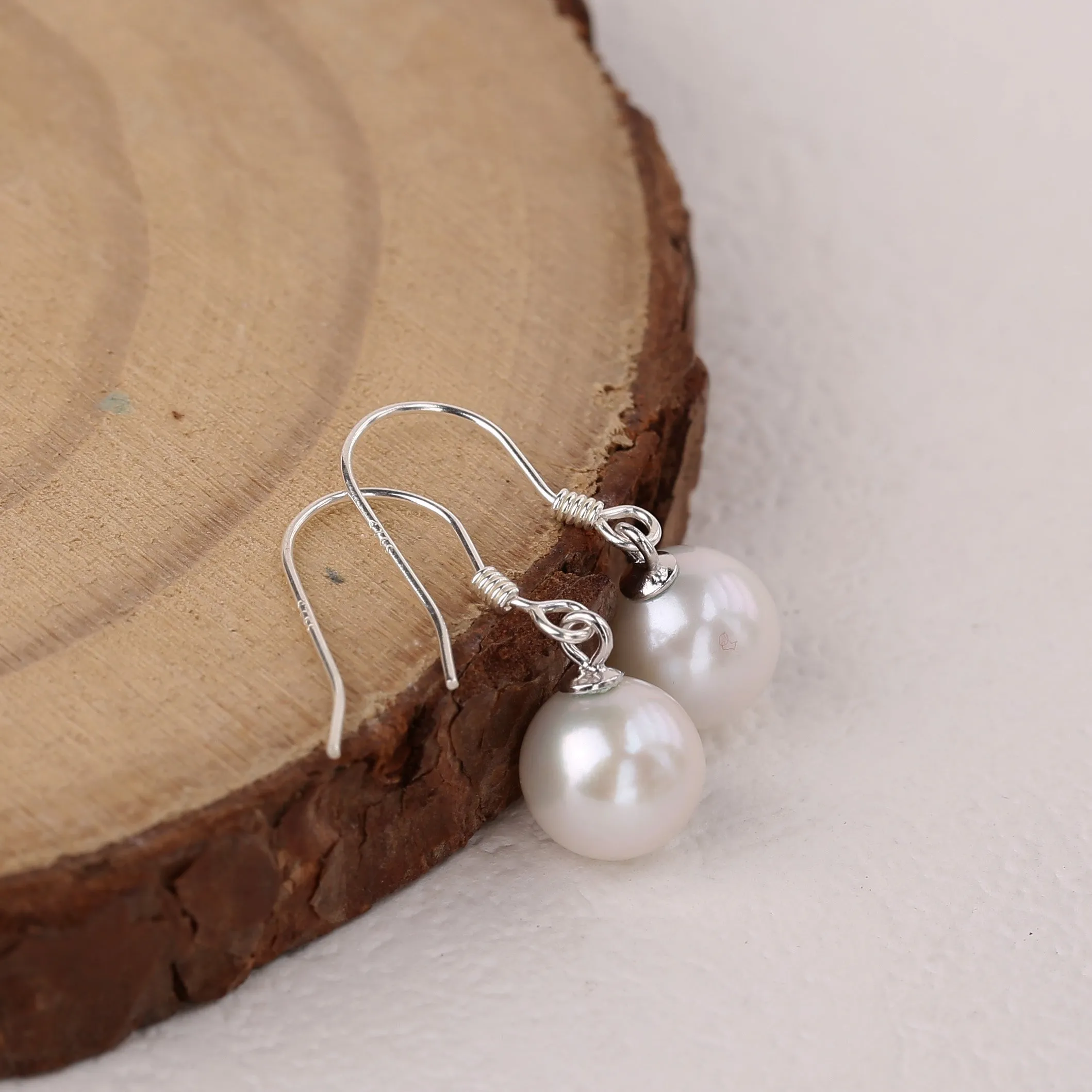 Minimalist Pearl Dangle Drop Earrings sold by Belle Juri product image thumbnail 4
