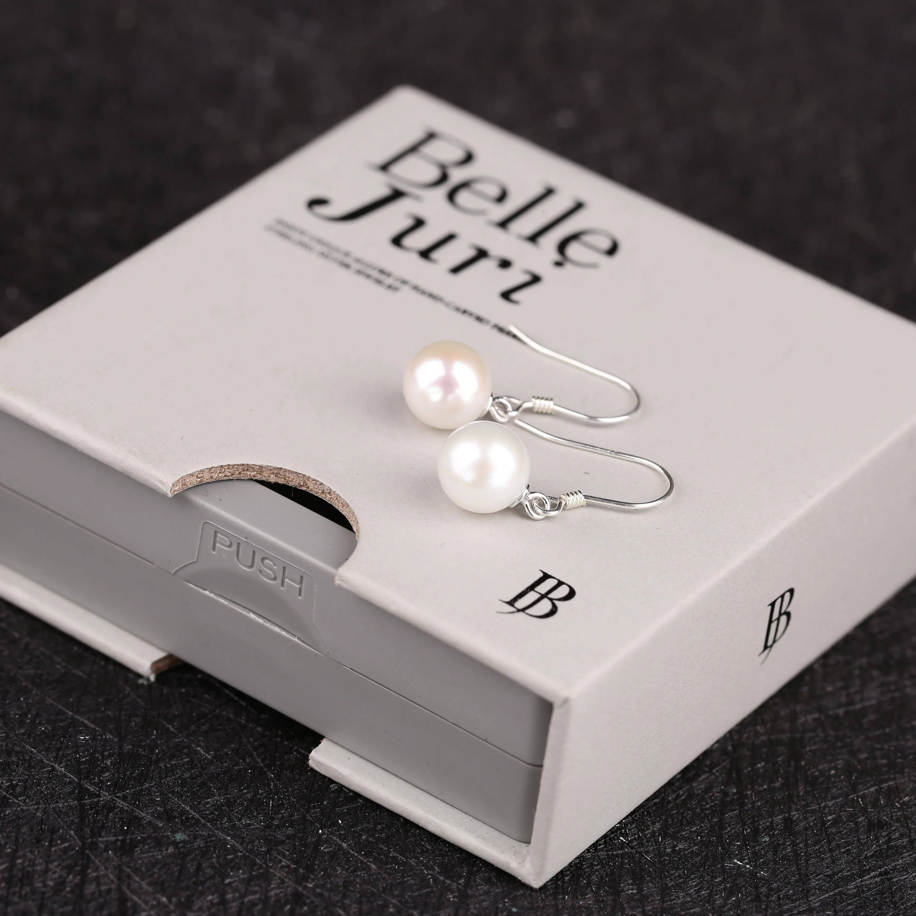 Minimalist Pearl Dangle Drop Earrings sold by Belle Juri product image thumbnail 5