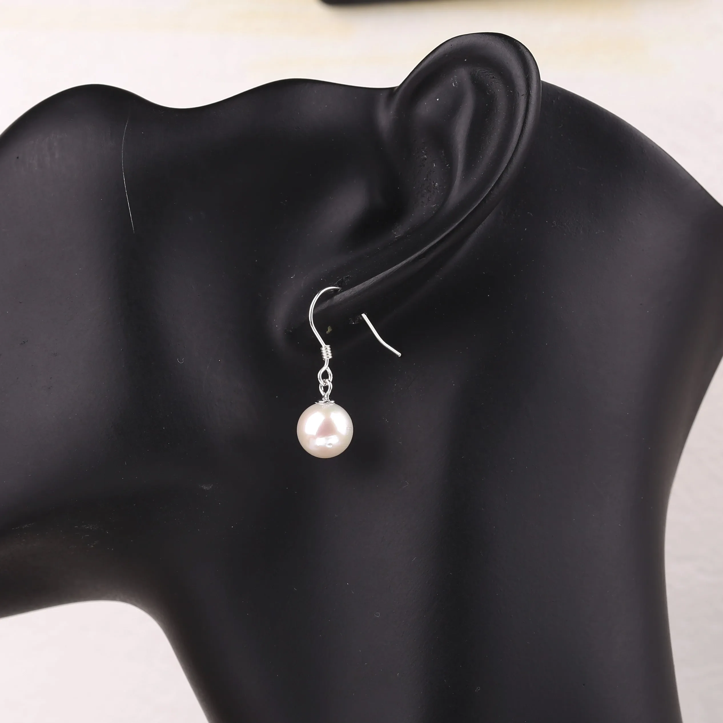 Minimalist Pearl Dangle Drop Earrings sold by Belle Juri product image thumbnail 2