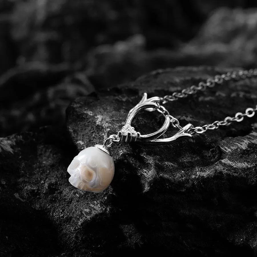 Sika Deer Antler Pearl Cranium Pendant Necklace sold by Belle Juri product image thumbnail 2