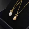 Elegant Pearl Skull Crown Necklace sold by Belle Juri