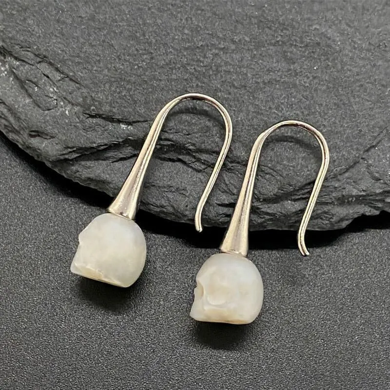 Simple Modern Pearl Cranium Hook Earrings sold by Belle Juri product image thumbnail 3