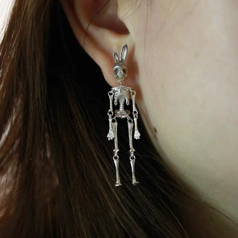 Bunny & Mermaid Pearl Skull Removable Earrings sold by Belle Juri