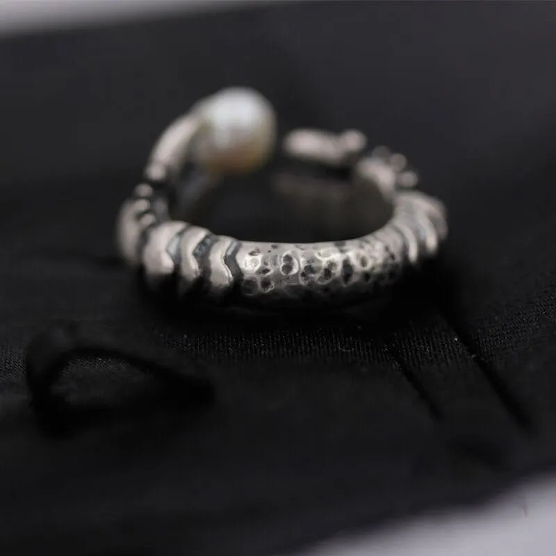 Pearl Skull Crab Pincer Ring sold by Belle Juri product image thumbnail 5