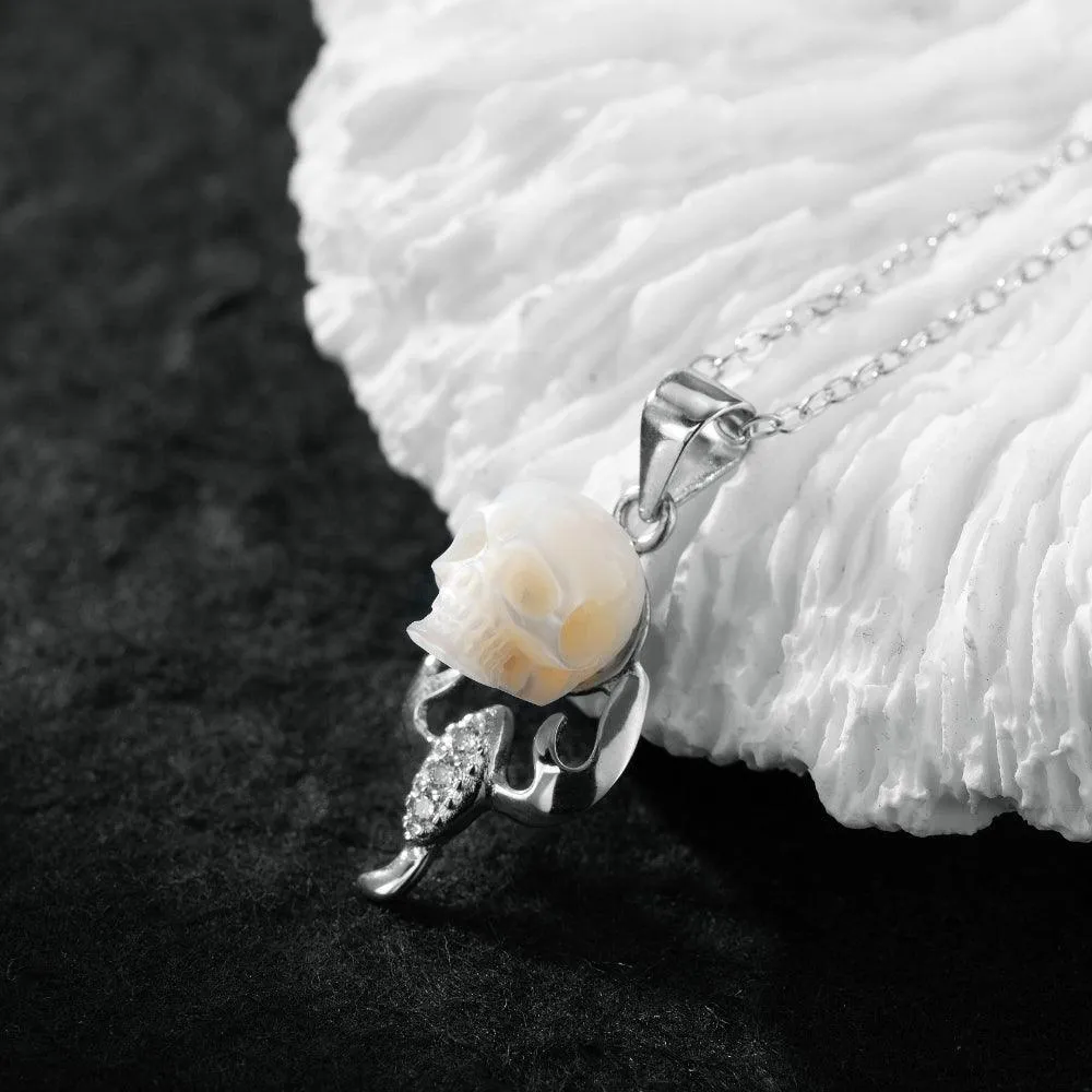 12 Zodiac Signs Scorpio Pearl Skull Necklace sold by Belle Juri product image thumbnail 4