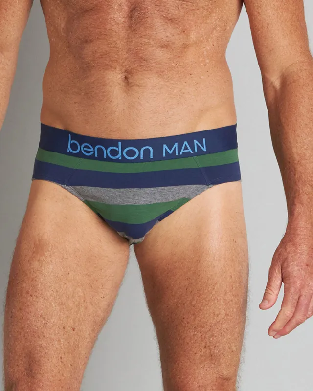 Rugby Stripe Mens Brief sold by Bendon Lingerie