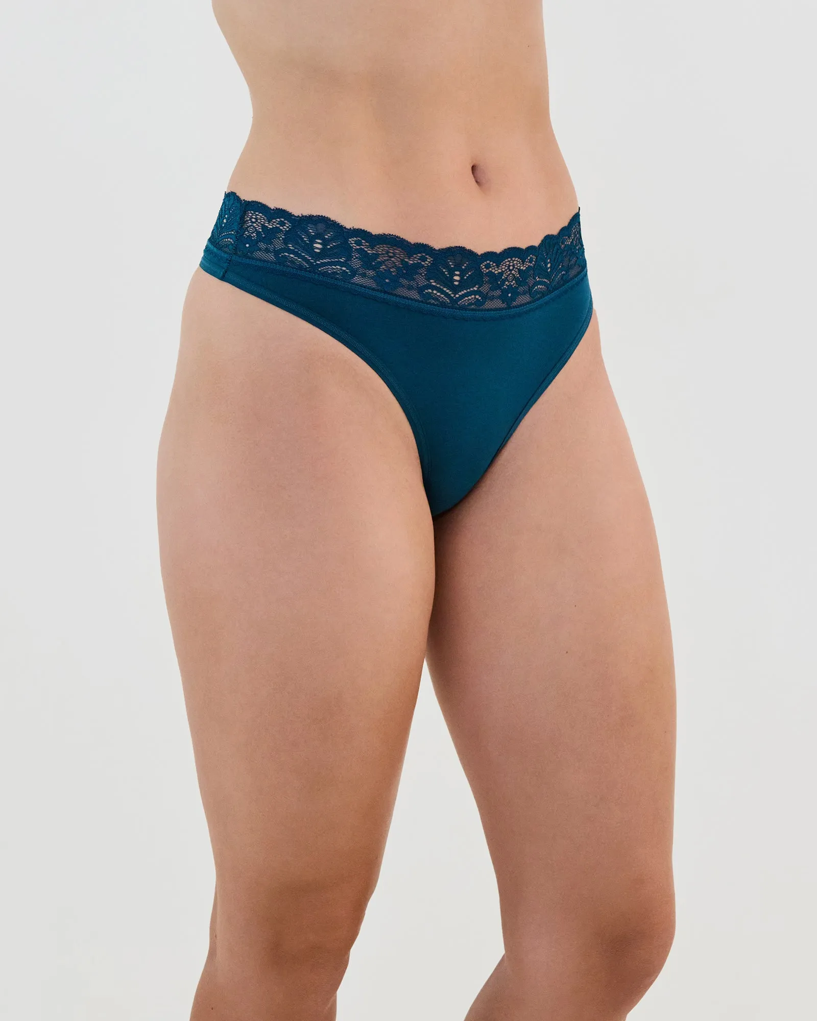 Cotton And Lace Thong sold by Bendon Lingerie product image thumbnail 2