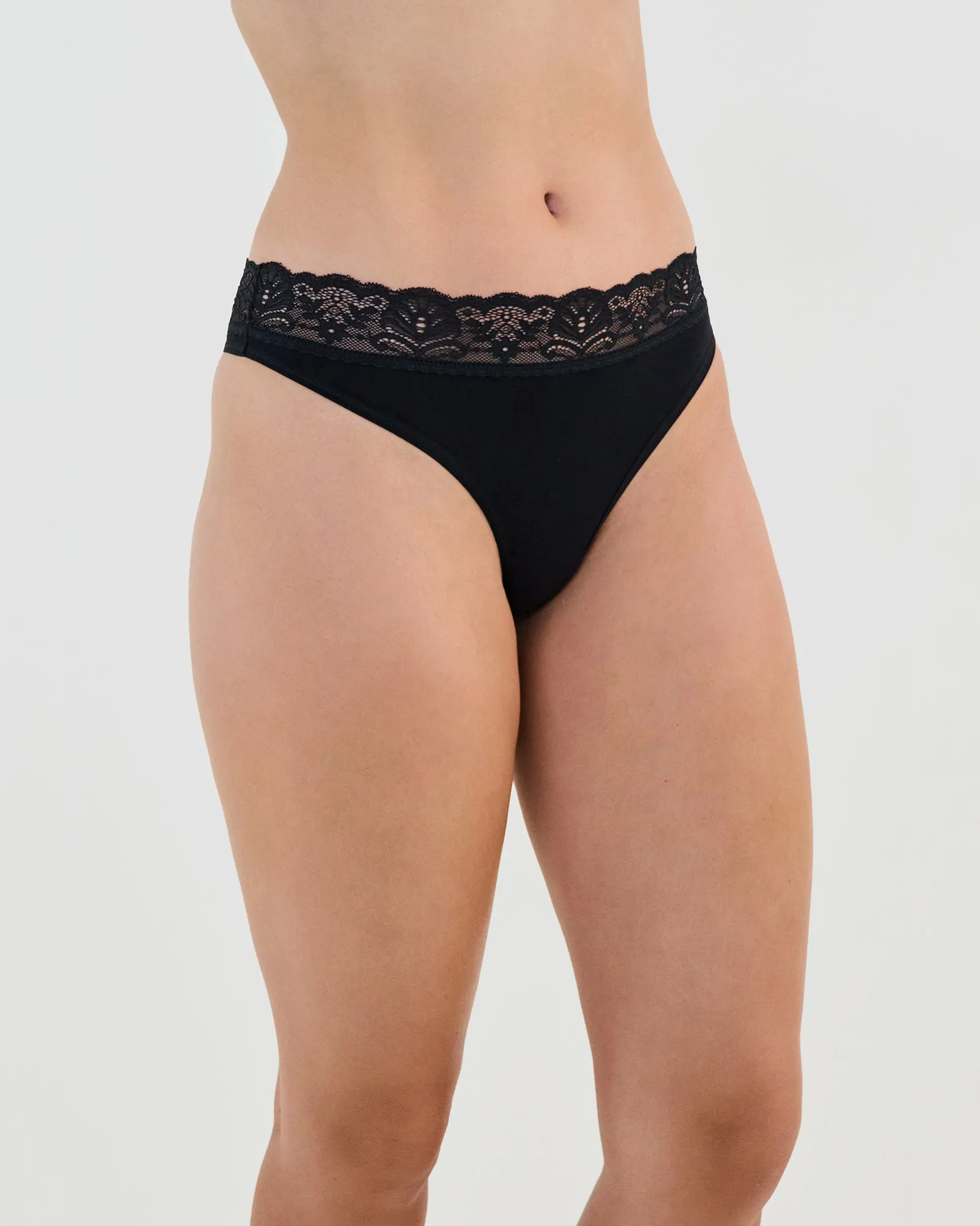 Cotton And Lace Thong sold by Bendon Lingerie product image thumbnail 2