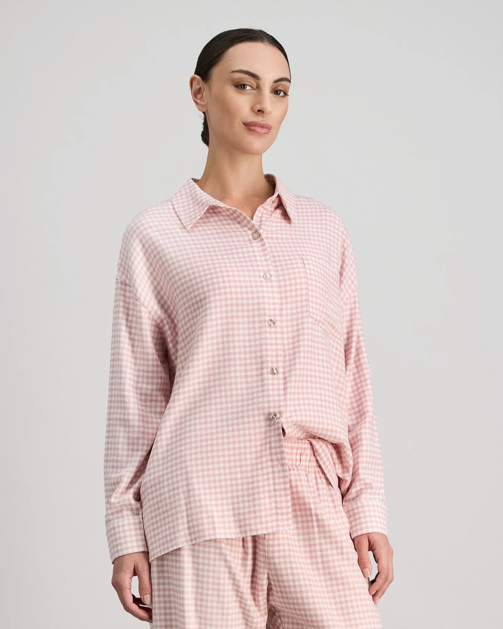 Cosy Flannel Long Sleeve PJ Top sold by Bendon Lingerie product image thumbnail 3