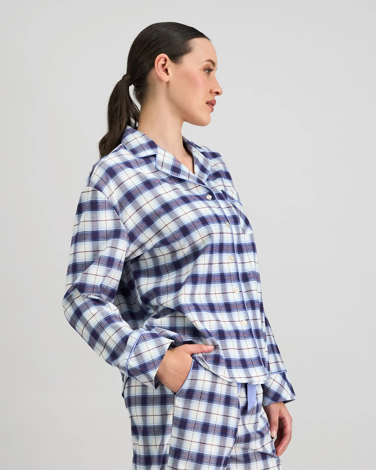 Cosy Flannel Long Sleeve Pj Top sold by Bendon Lingerie product image thumbnail 3