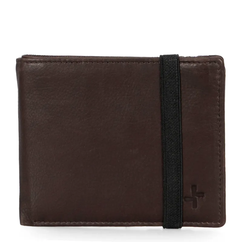 Hudson RFID Bi-Fold Wallet with Elastic sold by Bentley Leathers