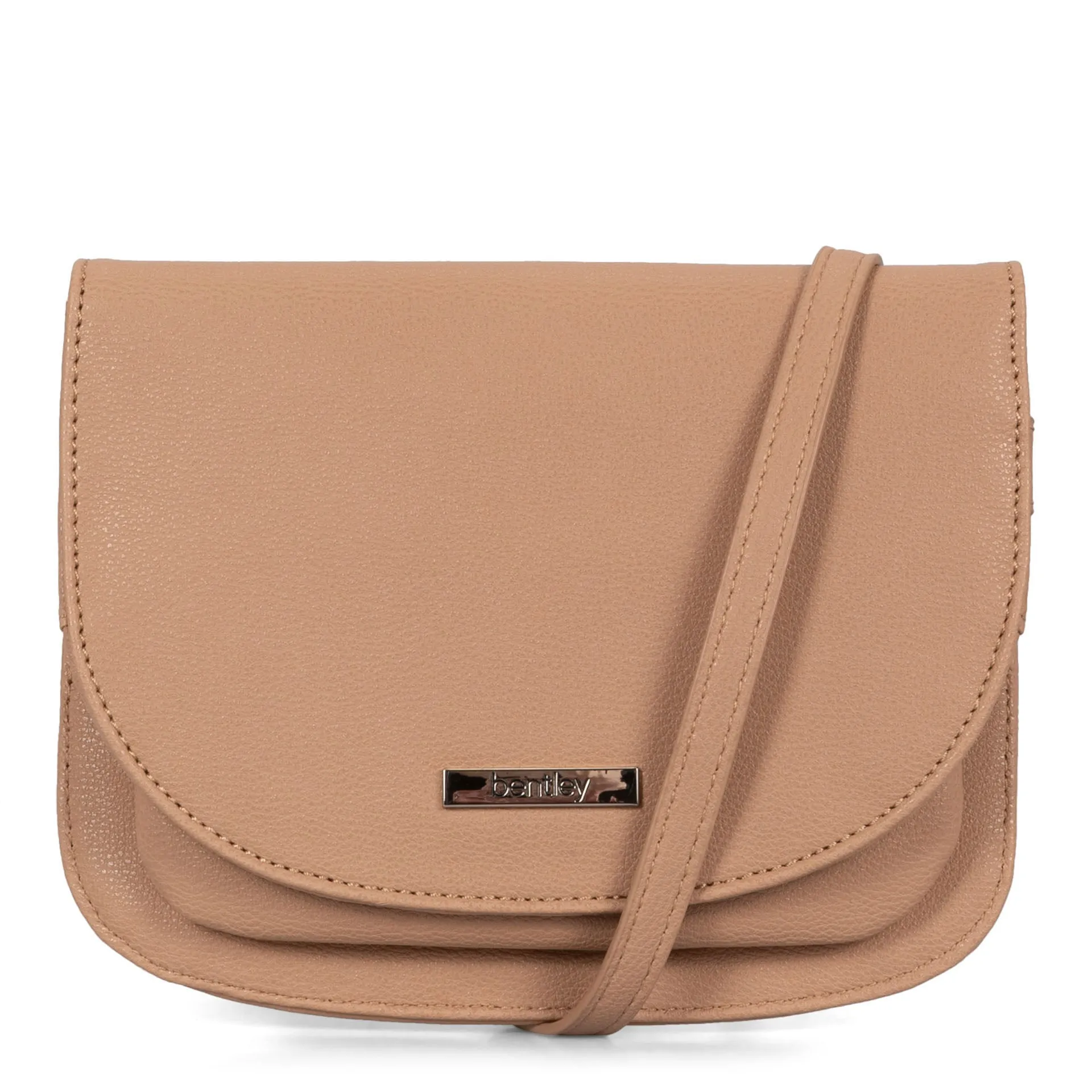 FINAL SALE - Organizer Flat Crossbody Bag With Card Holder sold by Bentley Leathers
