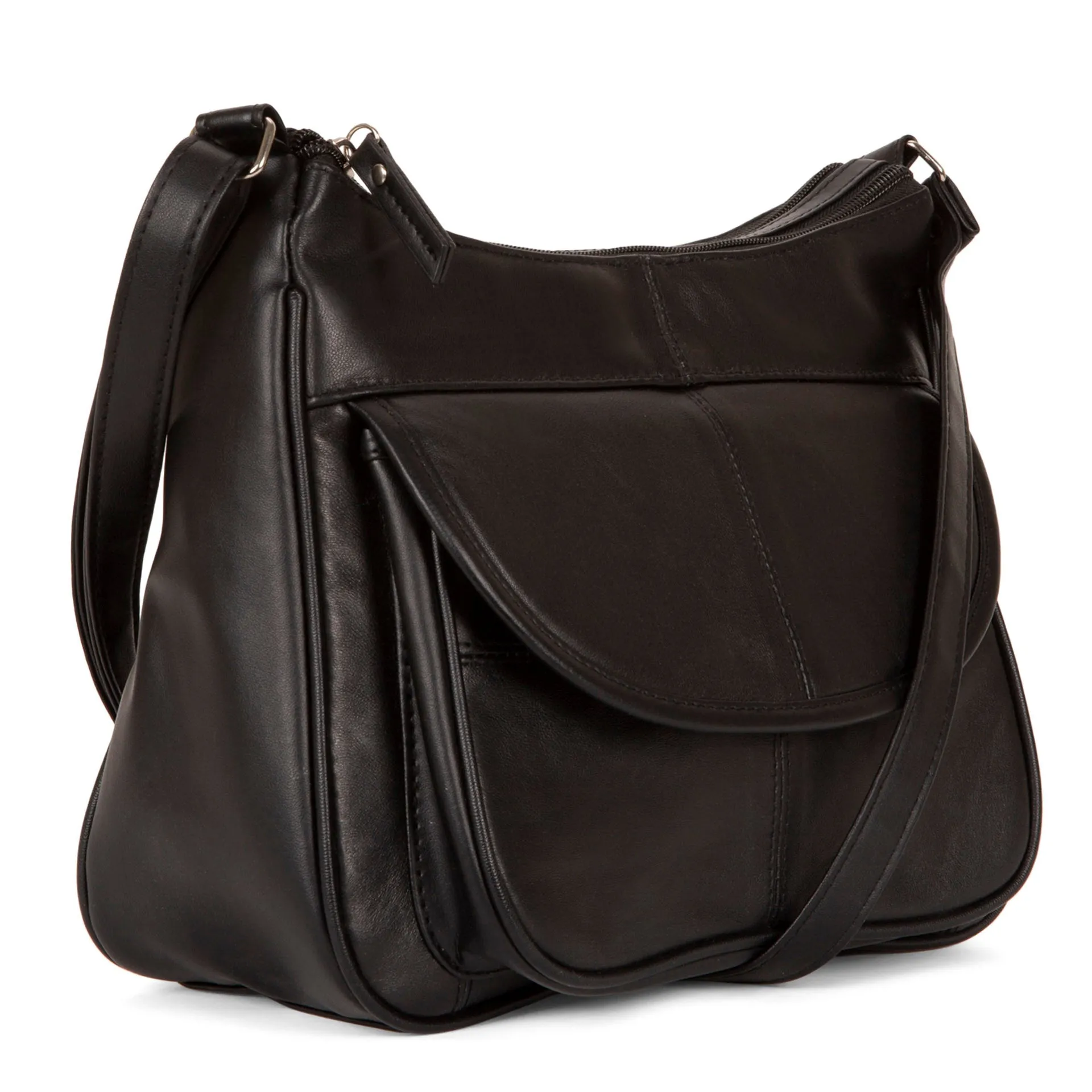 RFID Patch Leather Flap Crossbody sold by Bentley Leathers product image thumbnail 3