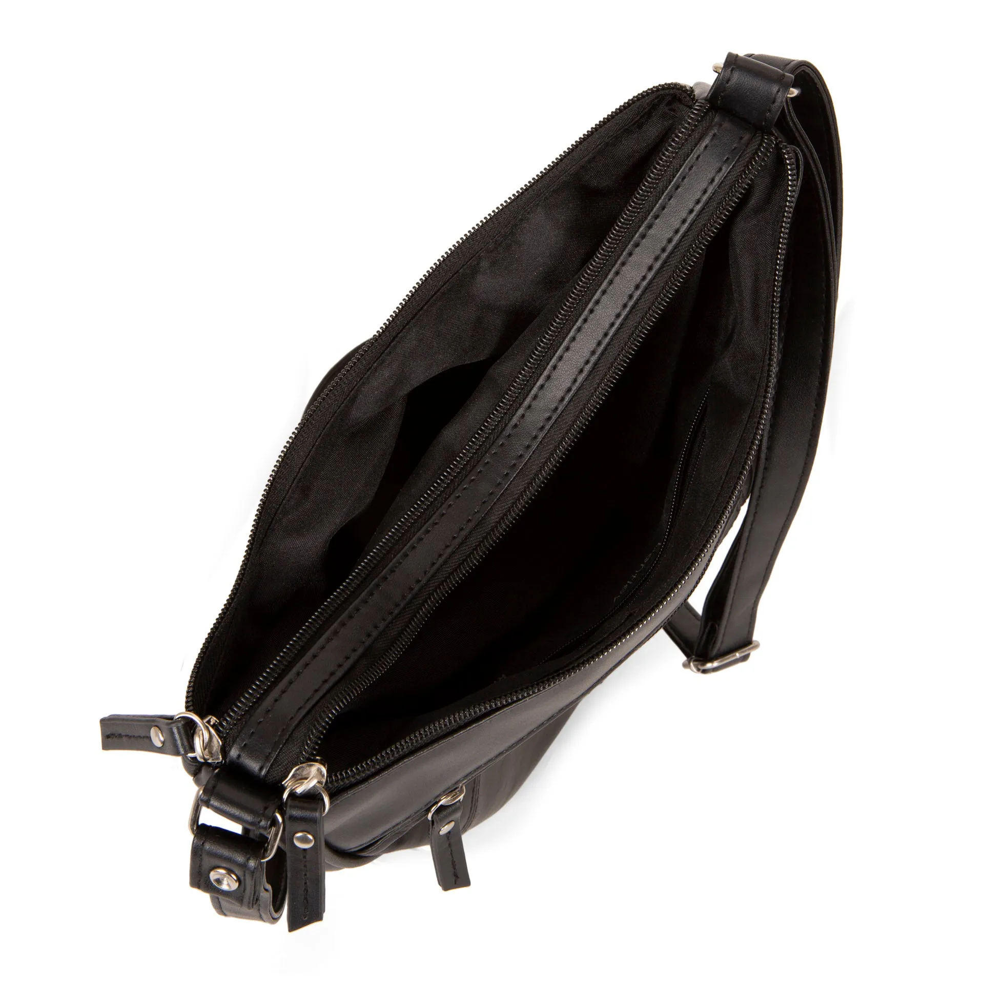 RFID Patch Leather Flap Crossbody sold by Bentley Leathers product image thumbnail 2