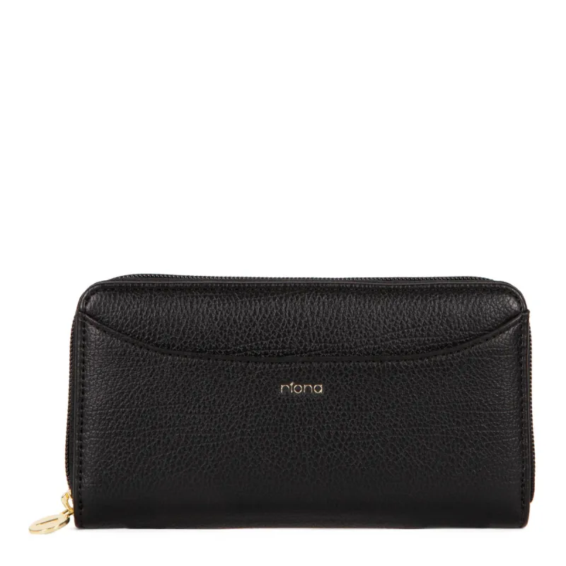 Ivy RFID Zip-Around Wallet sold by Bentley Leathers