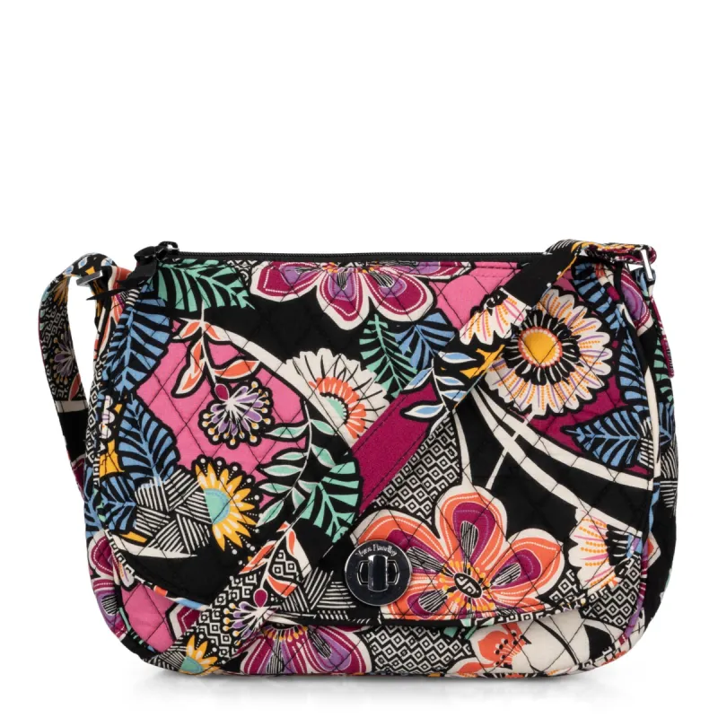 FINAL SALE Vera Bradley Saddle Crossbody Bag Kauai Floral sold by Bentley Leathers