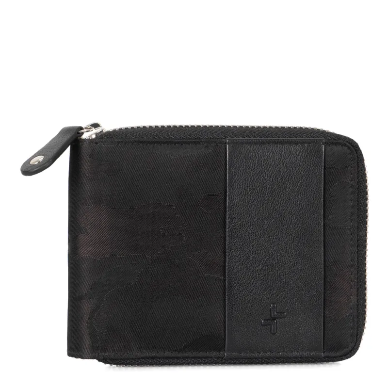 Tracker Camo RFID Zip Around, Black sold by Bentley Leathers