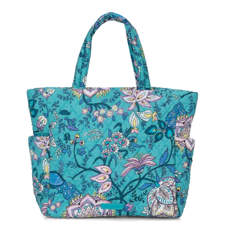 FINAL SALE Vera Bradley Medium Zip Top Tote Peacock Garden sold by Bentley Leathers