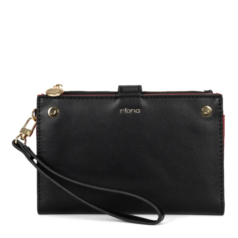 Riona Avery Smooth RFID Two-Toned Wristlet sold by Bentley Leathers