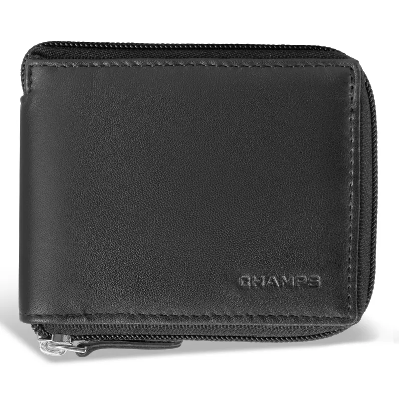Classic / Leather Zip-Around Wallet *Drop Ship* sold by Bentley Leathers