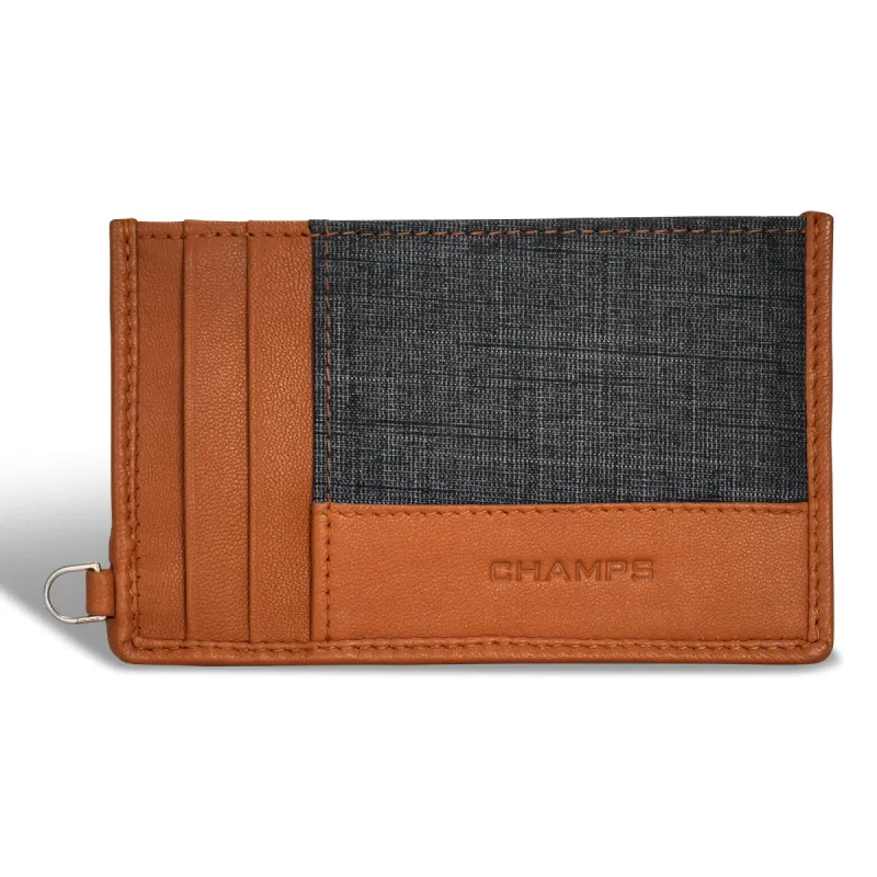 Denim / Leather Slim Cardholder *Drop Ship* sold by Bentley Leathers