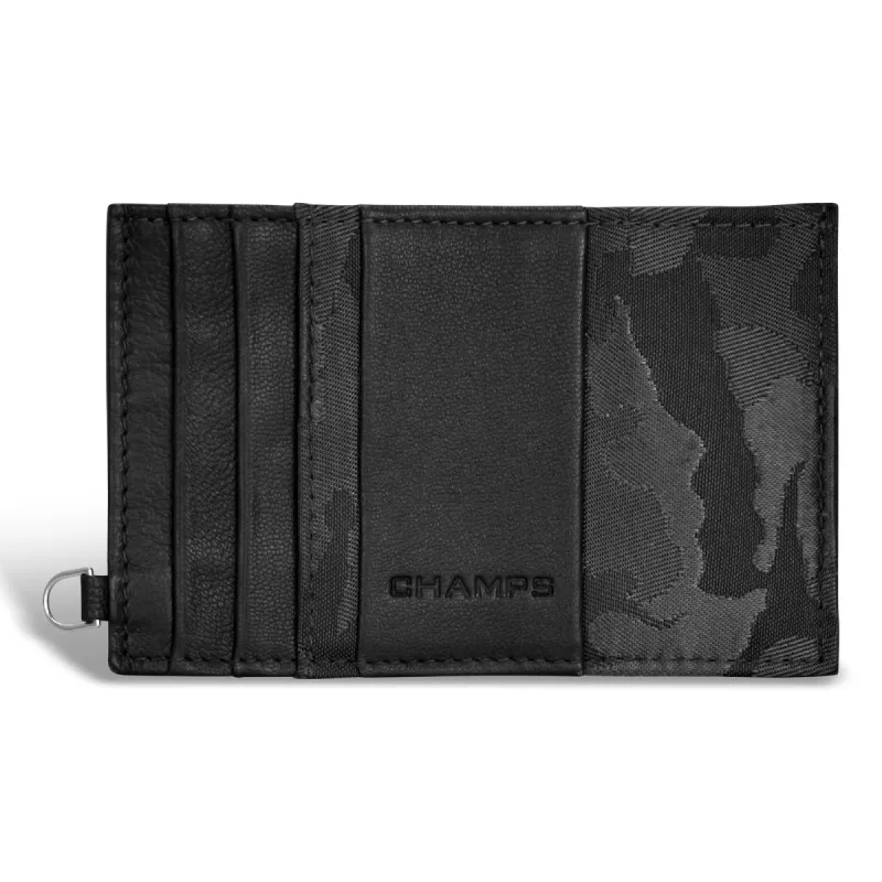 Camo / Leather Slim Cardholder *Drop Ship* sold by Bentley Leathers