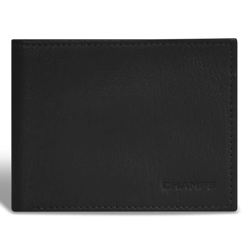 Champs Onyx Leather Top Wing Wallet sold by Bentley Leathers
