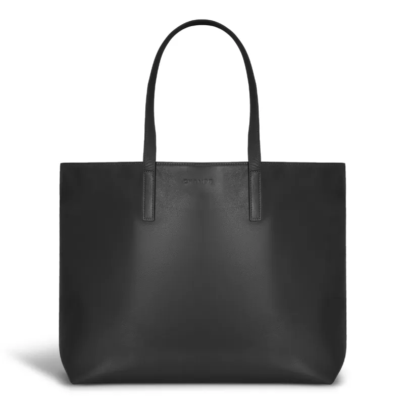 Onyx / Leather Open Tote *Drop Ship* sold by Bentley Leathers