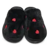 Bentley Velvet Slippers LG Heart Black In store only sold by Bentley Leathers
