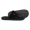 Bentley Velvet Slippers LG Heart Black In store only sold by Bentley Leathers