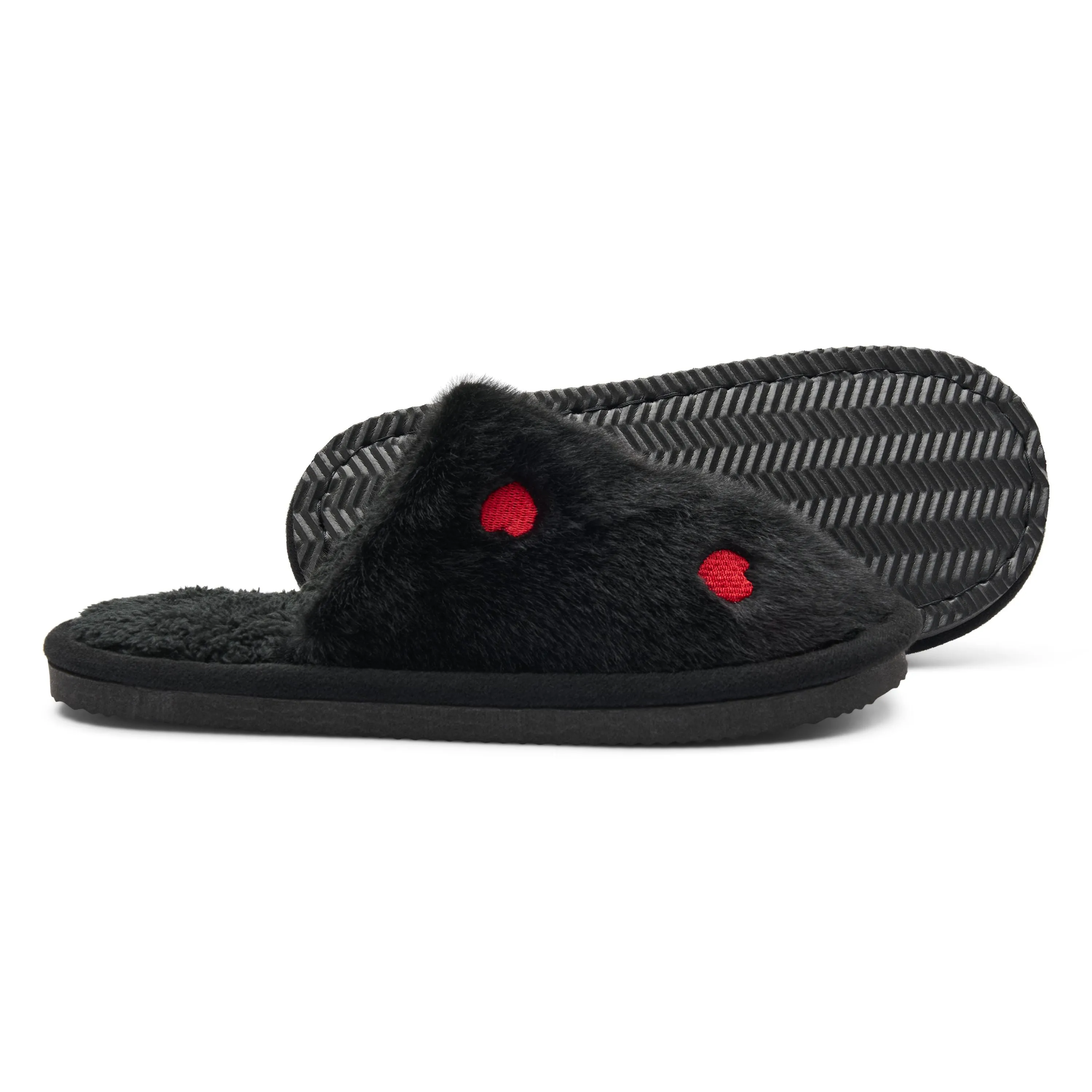 Bentley Velvet Slippers LG Heart Black In store only sold by Bentley Leathers product image thumbnail 2