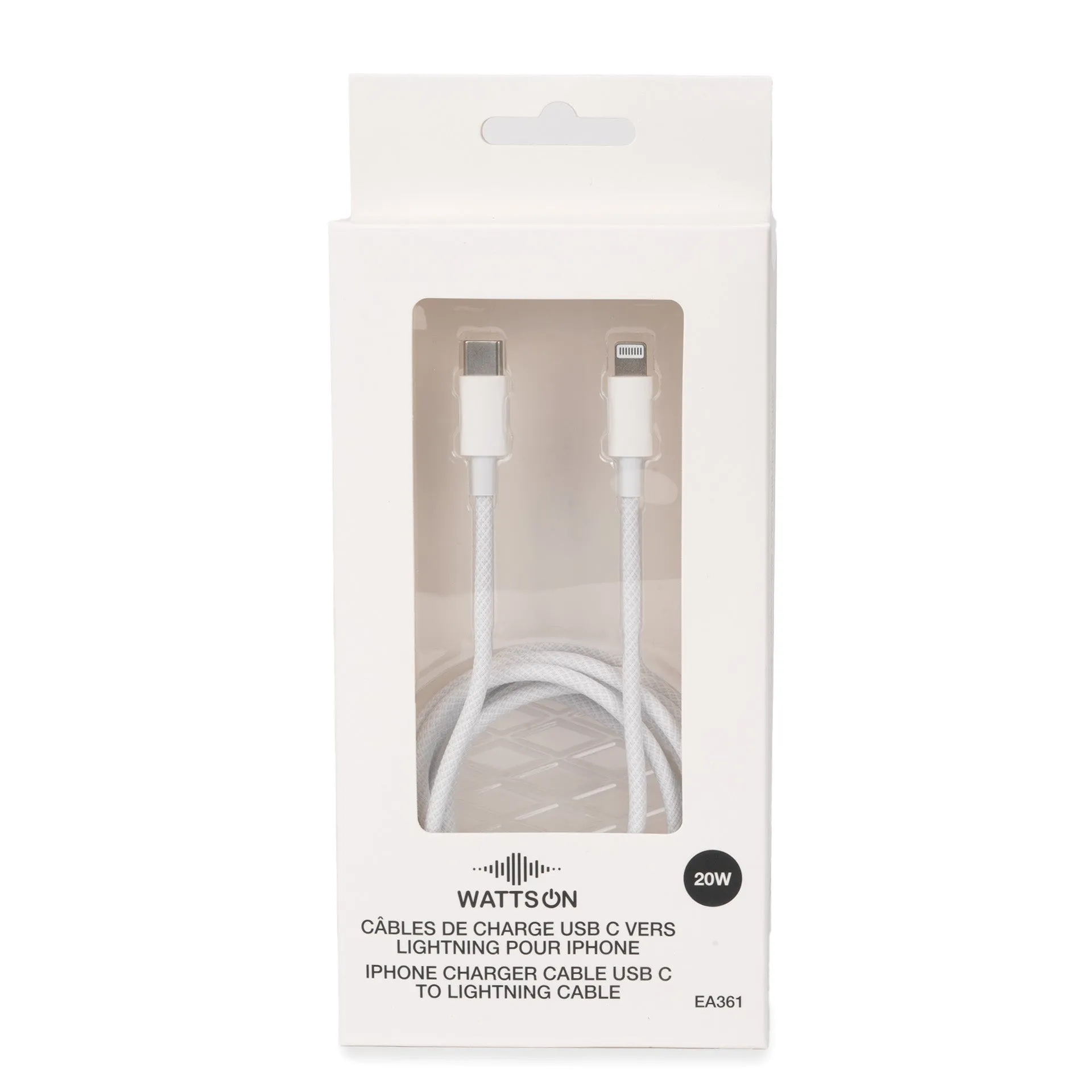 Braided TYPE-C to Apple cable sold by Bentley Leathers