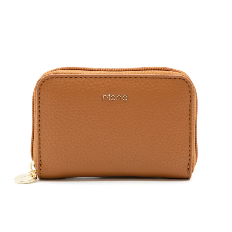 Riona Ketty Pebbled RFID Small Zip Around Wallet sold by Bentley Leathers